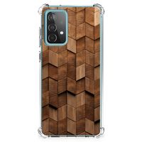 Stevig Telefoonhoesje voor Samsung Galaxy A52 4G/5G Wooden Cubes