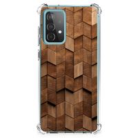 Stevig Telefoonhoesje voor Samsung Galaxy A52 4G/5G Wooden Cubes - thumbnail