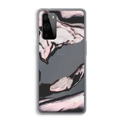 Roze stroom: OnePlus 9 Pro Transparant Hoesje