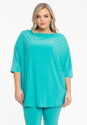 Yoek Shirt kimono mouw | Turquoise | Maat 58/60