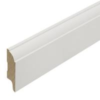 Stijlplint Kwartrond Witfolie 18x80mm - lengte 240cm Stijlplint Kwartrond Witfolie 18x80mm - lengte 240cm