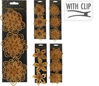 Bloem op clip glitter set3 goud Nampook - Nampook