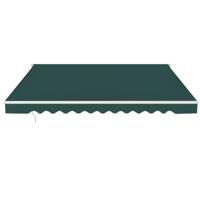 3 x 2,5m Intrekbare Terrasluifel Polyester Zonneschermluifel met Handmatige Slinger en Zwaar Aluminium Frame Verstelbare Schaduw