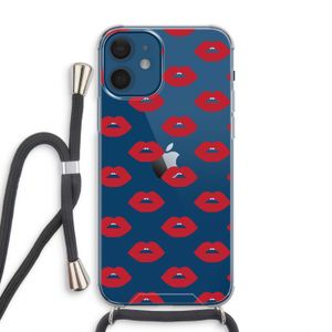 Lips: iPhone 12 Transparant Hoesje met koord