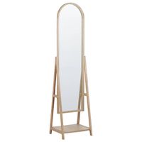 Beliani CHAMBERY - Staande spiegel-Lichte houtkleur-Paulowniahout - thumbnail