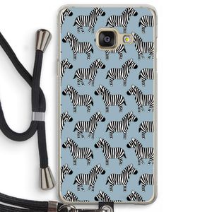 Zebra: Samsung Galaxy A3 (2016) Transparant Hoesje met koord
