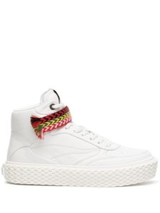 Lanvin baskets montantes en cuir - Blanc