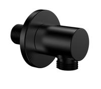 Wiesbaden luxe muur doucheaansluiting rond 1/2&apos;&apos; mat-zwart