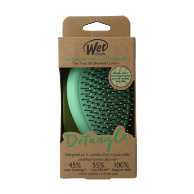 Wet Brush Go green palm detangler green tea tree oil 1 Stuks