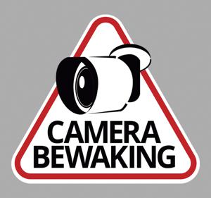 Cameratoezicht teken zelfklevende sticker