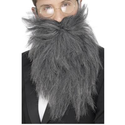 Verkleed baard en snor - grijs - lang model - professor/geleerde/wijze man Verkleed baard en snor - grijs - lang model - professor/geleerde/wijze man