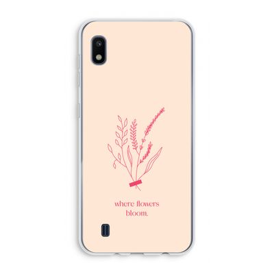 Where flowers bloom: Samsung Galaxy A10 Transparant Hoesje