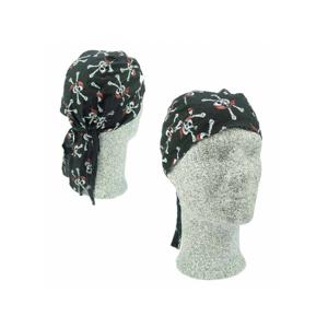 Verkleed Bandana met piraten print - 6x stuks - piraat verkleed hoofddoek/zakdoek - volwassenen - ki