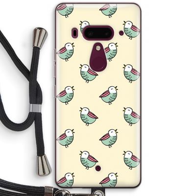 Vogeltjes: HTC U12+ Transparant Hoesje met koord