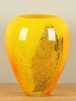 Bol vaas glas Yellow, 32 cm
