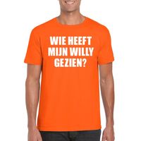 Oranje Wie heeft mijn Willy gezien shirt heren - thumbnail