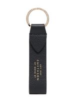 Smythson porte-clés à étiquette logo - Noir