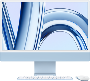 Apple iMac Apple M M3 59,7 cm (23.5") 4480 x 2520 Pixels 8 GB 512 GB SSD Alles-in-één-pc macOS Sonoma Wi-Fi 6E (802.11ax) Blauw