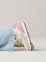 Baskets voor meisjes met klittenband en elastiek veel roze