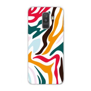 Colored Zebra: Samsung Galaxy A6 Plus (2018) Transparant Hoesje