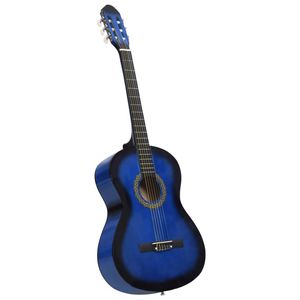 vidaXL Gitaar klassiek beginner 4/4 39"" lindenhout blauw