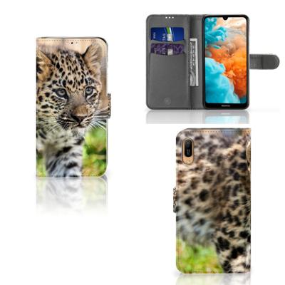 Huawei Y6 (2019) | Telefoonhoesje | Met pasjeshouder | Baby Luipaard