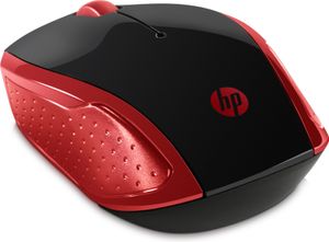 HP 200 RF Draadloos 1000DPI Ambidextrous Zwart, Rood muis