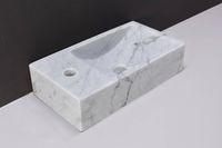 Forzalaqua Venetia Fontein 1 KRG L 40x22x10 cm Carrara Marmer Gepolijst