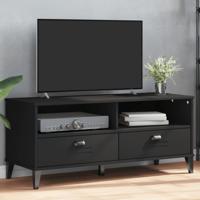 Tv-meubel VIKEN massief grenenhout zwart