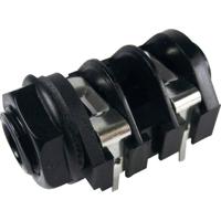 Cliff CL1166A Jackplug 6.35 mm Bus, inbouw horizontaal Aantal polen: 2 Mono Zwart 1 stuk(s)