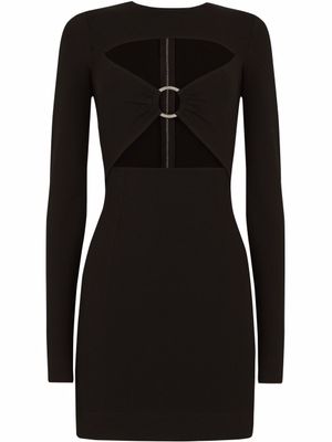 Dolce & Gabbana robe courte à découpes - Noir