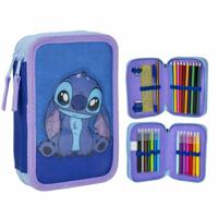 Pennenzak Stitch Blauw 12,5 x 19,5 x 4,5 cm - thumbnail