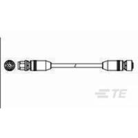 TE Connectivity 2273115-4 Sensor/actuator aansluitkabel M12 Aantal polen: 8 Stekker, recht, Bus, recht 1.50 m 1 stuk(s)