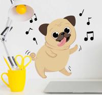 Muurstickers dieren vrolijk dansend hondje - thumbnail