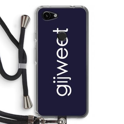 Gijweet: Pixel 3a Transparant Hoesje met koord