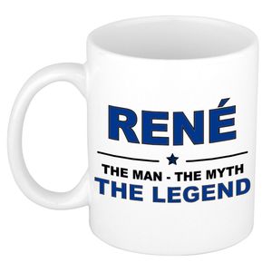 Rene The man, The myth the legend collega kado mokken/bekers 300 ml