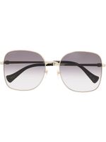 Gucci Eyewear lunettes de soleil à monture rectangulaire - Or