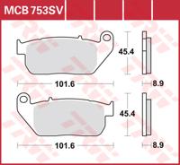 TRW Remblokken, en remschoenen voor de moto, MCB753SV Sinter street