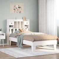 Bedframe zonder matras massief grenenhout wit 90x190 cm