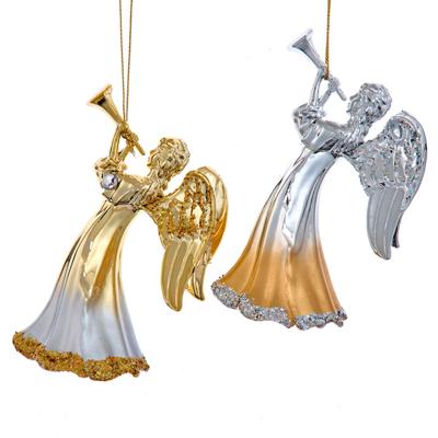 Ornament plastic goud-zilver engel l15cm II - Kurt s adler