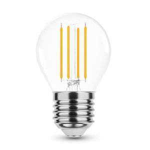 LED E27-G45 Filamentlamp 3 Watt - 10-30V - 2700K - Dimbaar