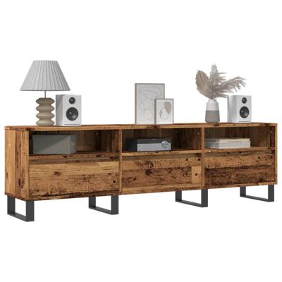 Tv-meubel 150x30x44,5 cm bewerkt hout oud houtkleurig