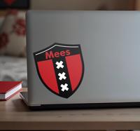 Amsterdams schild met gepersonaliseerde naam vlaggen sticker
