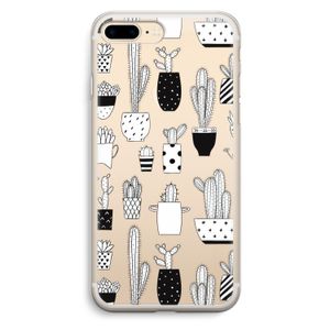 Cactusmotief: iPhone 7 Plus Transparant Hoesje