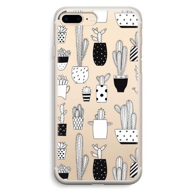Cactusmotief: iPhone 7 Plus Transparant Hoesje