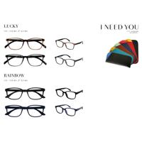 Leesbril I Need You Lucky/Rainbow assorti doos à 32 brillen en hoesjes