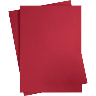Creativ Company Gekleurd karton, a2, vel 420x594 mm, 180 gr, kerstrood, 10 vel/ 1 doos