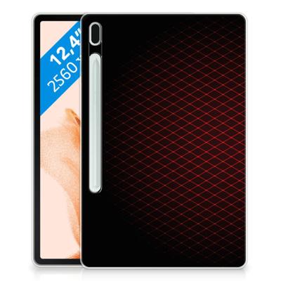 Samsung Galaxy Tab S7FE Hippe Hoes Geruit Rood