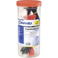 Conrad Components 544991 Kabelbinder 100 mm 2.50 mm Zwart, Rood, Natuur 1000 stuk(s)