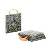 Kraanplaten - 30x30x3 cm - draagvermogen tot 7.000 kg - 4 stuks - afgeronde hoeken